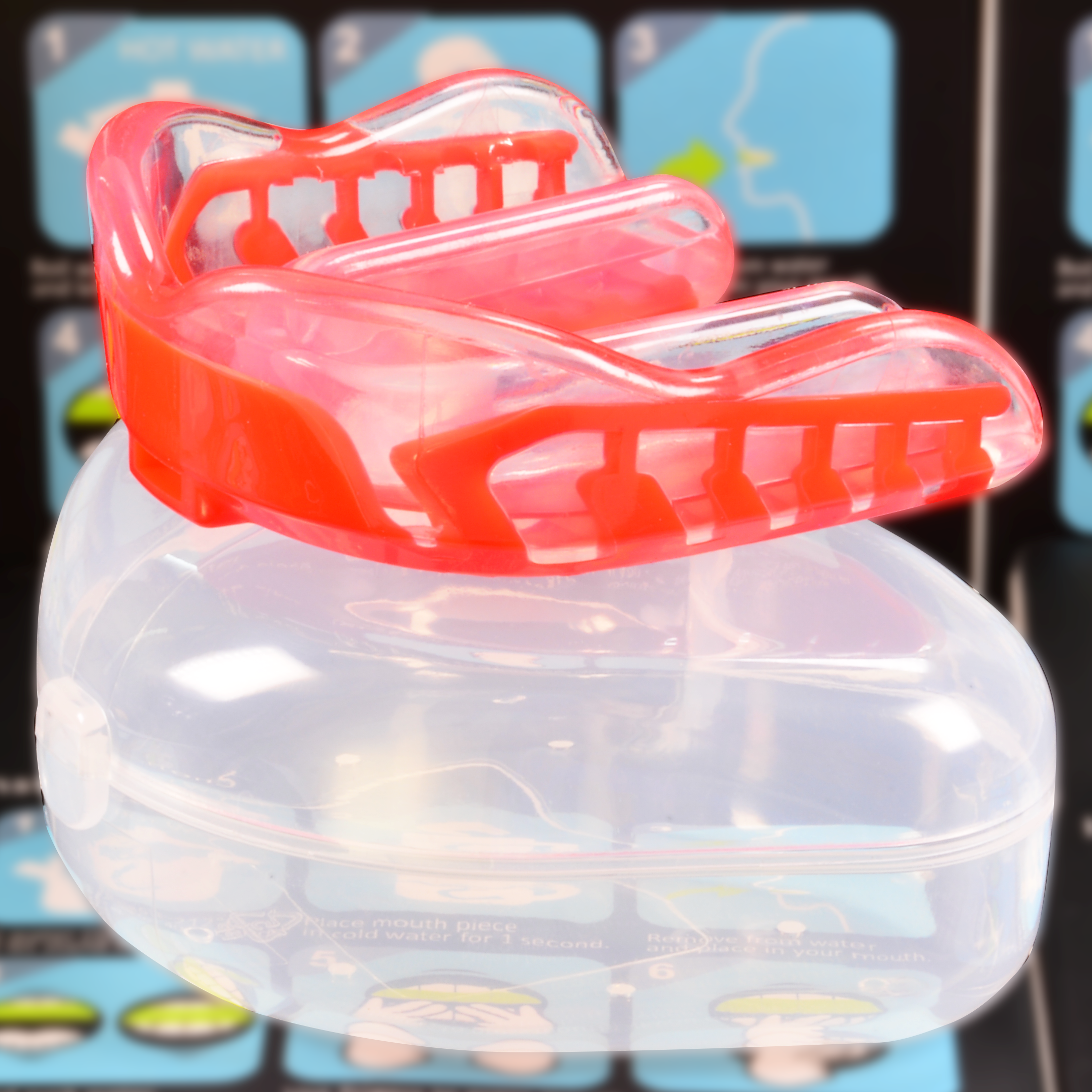 clear mouth guard red