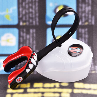 vampire fangs football mouth guard with strap ice hockey lacrosse