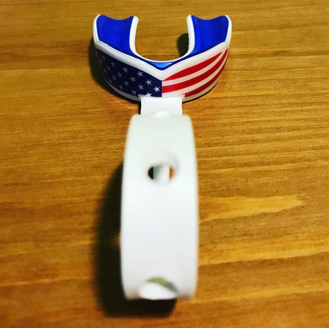 USA Flag Sports Mouth Guard with Strap