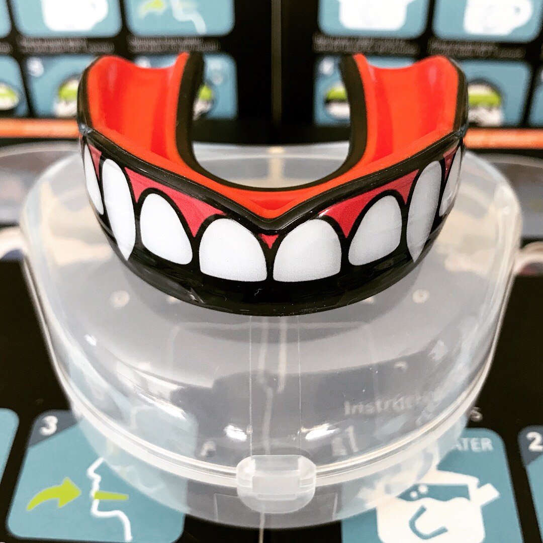sports mouth guard with fang