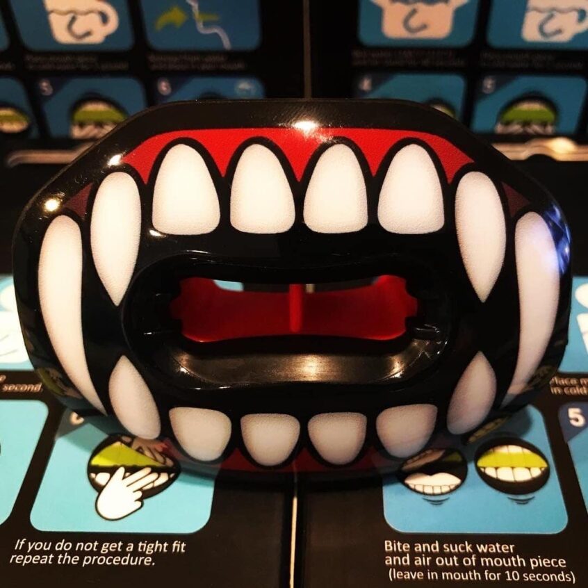 vampire fangs football lip guard
