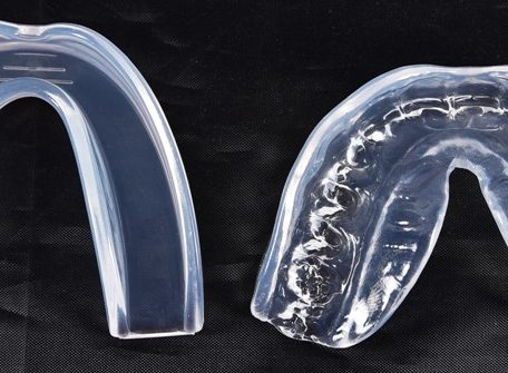 clear mouth guard before and after comparison