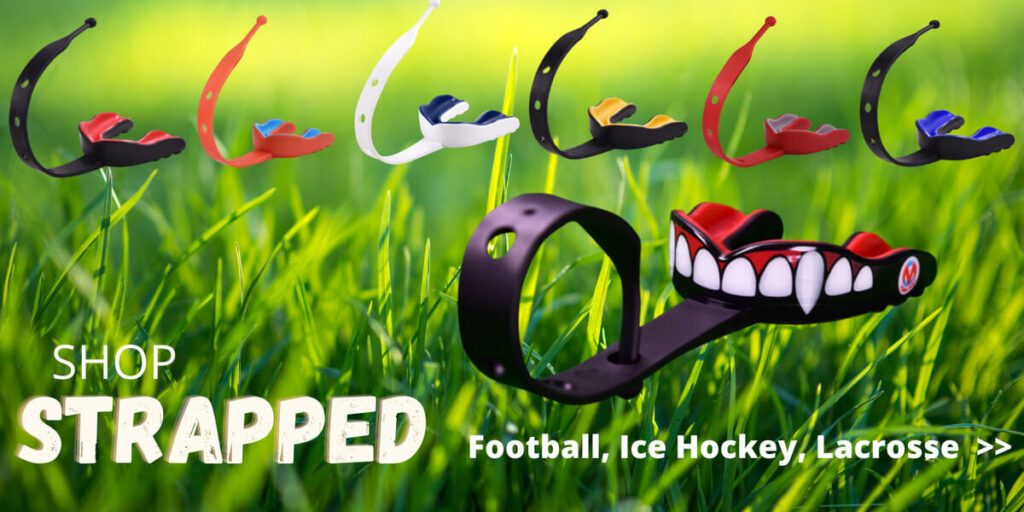 Shop Strapped Mouth Guard for Football, Ice Hockey, Lacrosse