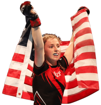 mma youth champion with usa flag sports mouth guards