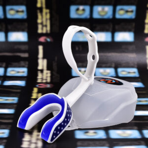 oral mart strapped youth mouth guard with strap usa flag