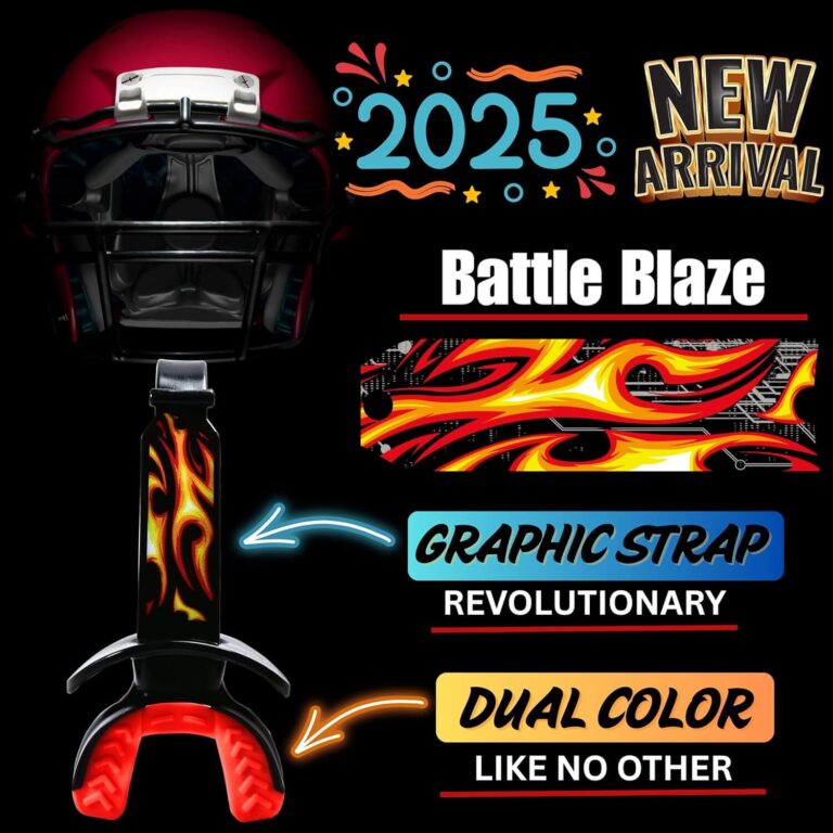 Battle Blaze Football Mouth Guard Mouthpiece with Strap Battle Blaze Football Mouth Guard Mouthpiece with Strap