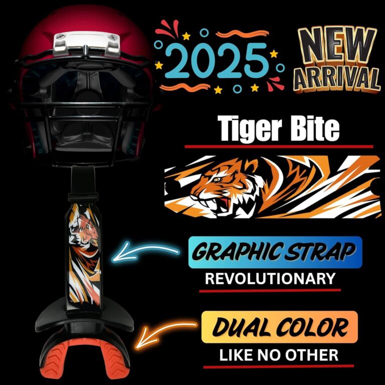 Football Mouth Guard with Strap Tiger Bite Lip Protector Mouthpiece Football Mouth Guard with Strap Tiger Bite Lip Protector Mouthpiece